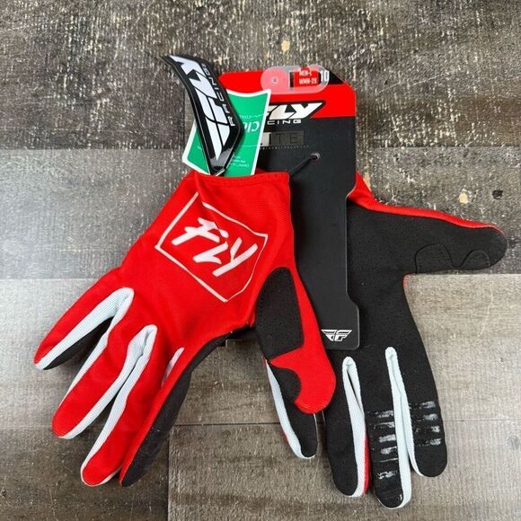 Fly Racing Riding Lite Gloves Mens Large Womens 2X Red Black Padded Slip On NWT - Picture 1 of 3
